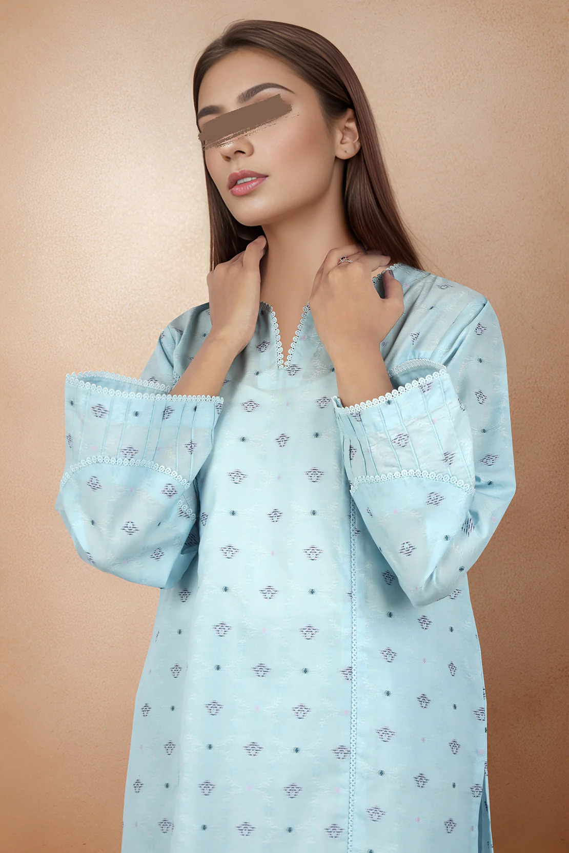 Cotton Jacquard Stitched 2 Piece (Shirt/Trouser) - Image 3