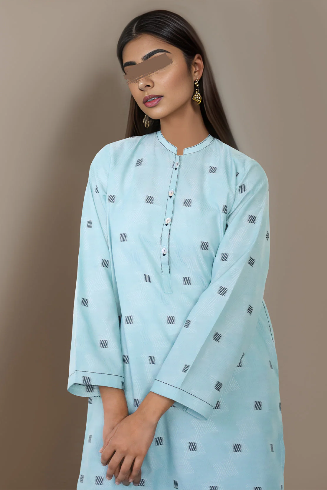Cotton Jacquard Stitched 2 Piece (Shirt/Trouser) - Image 3