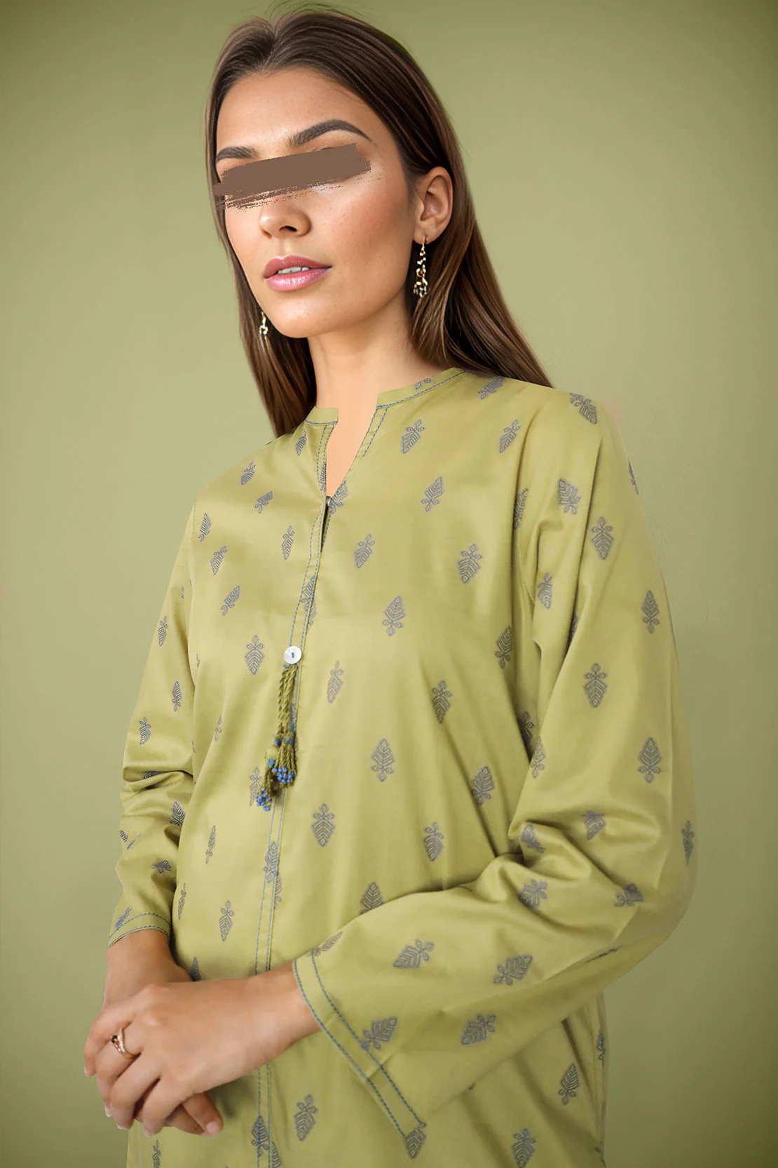 Cotton Jacquard Stitched 2 Piece (Shirt/Trouser) - Image 2