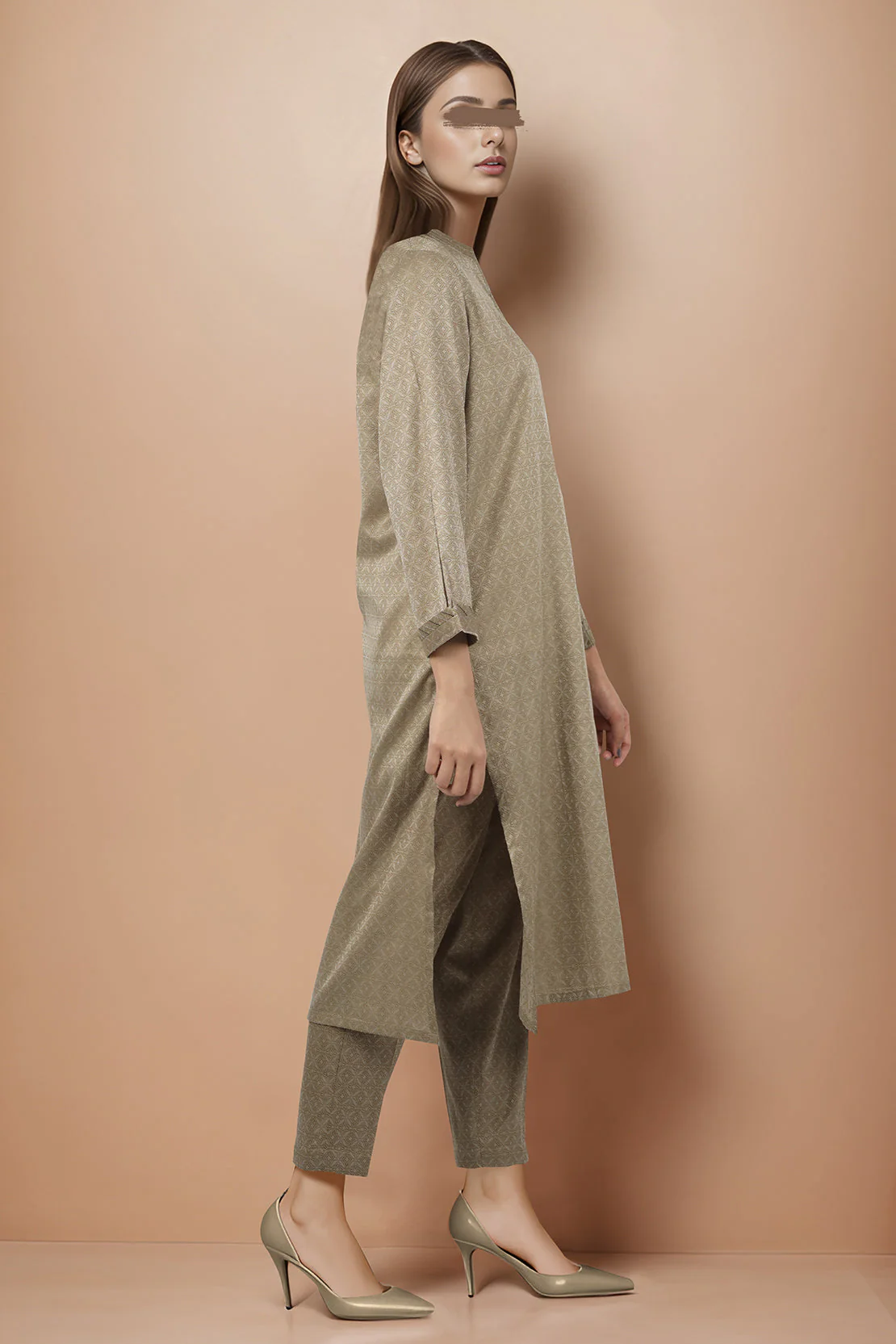 Cotton Jacquard Stitched 2 Piece (Shirt/Trouser) - Image 2