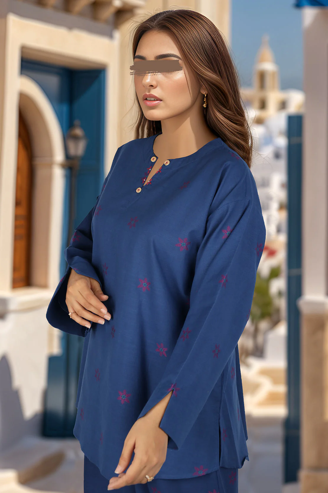 Cotton Jacquard Stitched 2 Piece (Shirt/Trouser) - Image 2