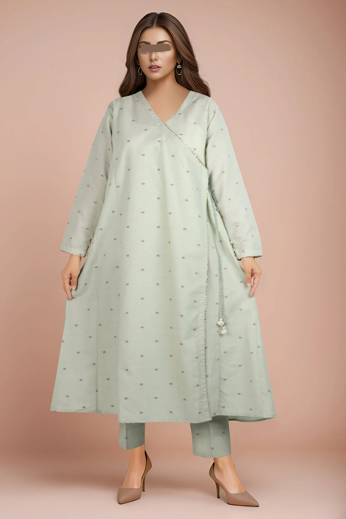 Cotton Jacquard Stitched 2 Piece (Shirt/Trouser) - Image 2