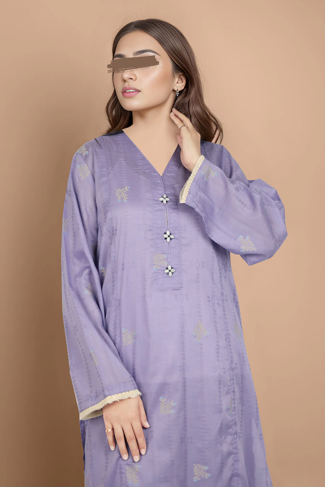 Cotton Jacquard Stitched 2 Piece (Shirt/Trouser) - Image 2