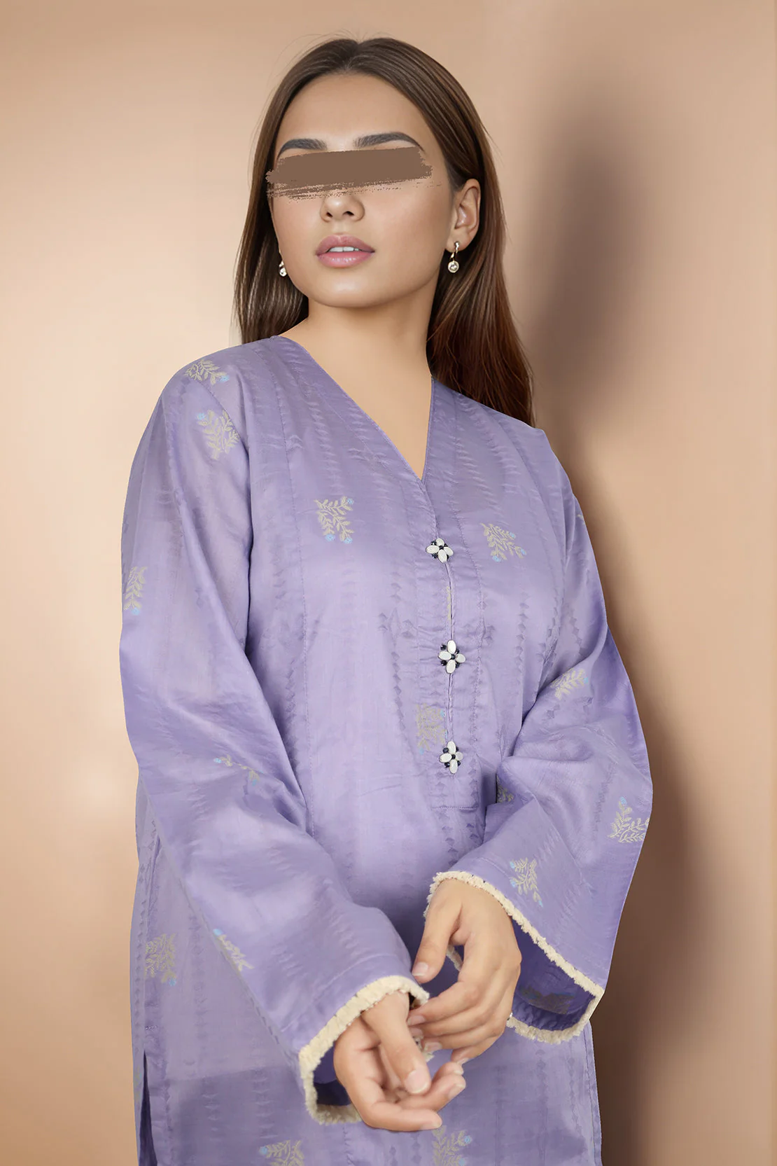 Cotton Jacquard Stitched 2 Piece (Shirt/Trouser) - Image 3