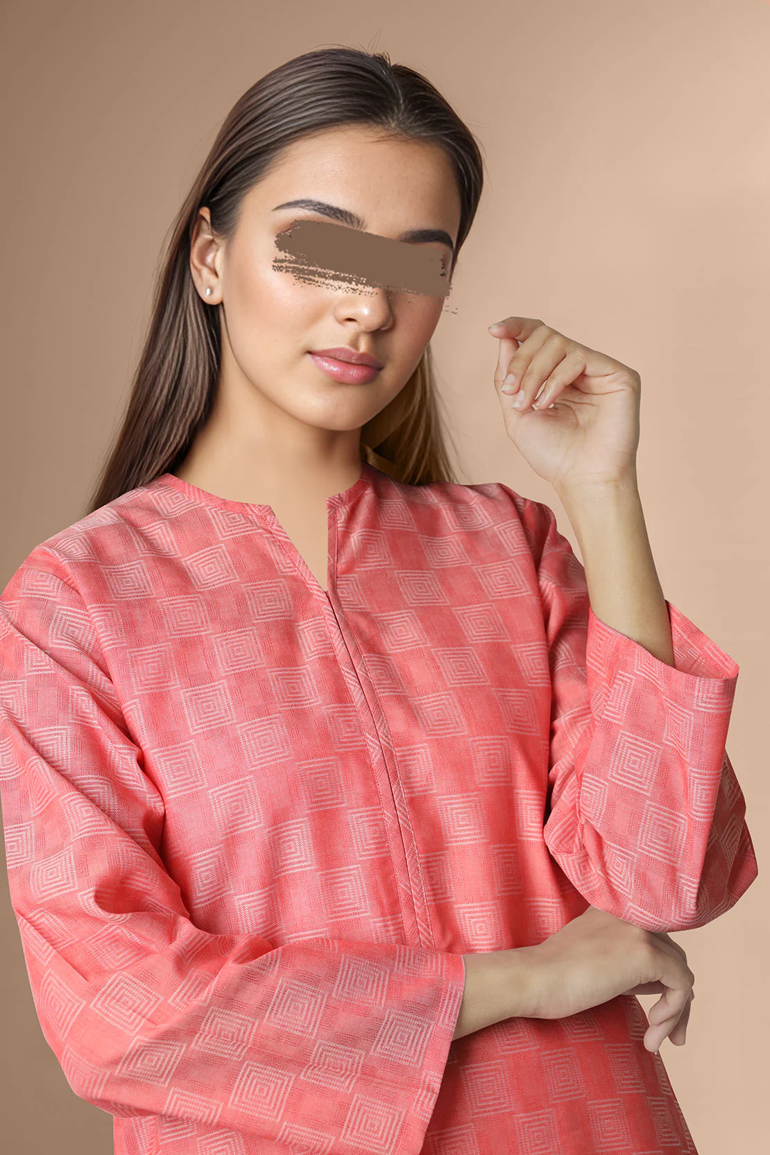 Cotton Jacquard Stitched 2 Piece (Shirt/Trouser) - Image 3