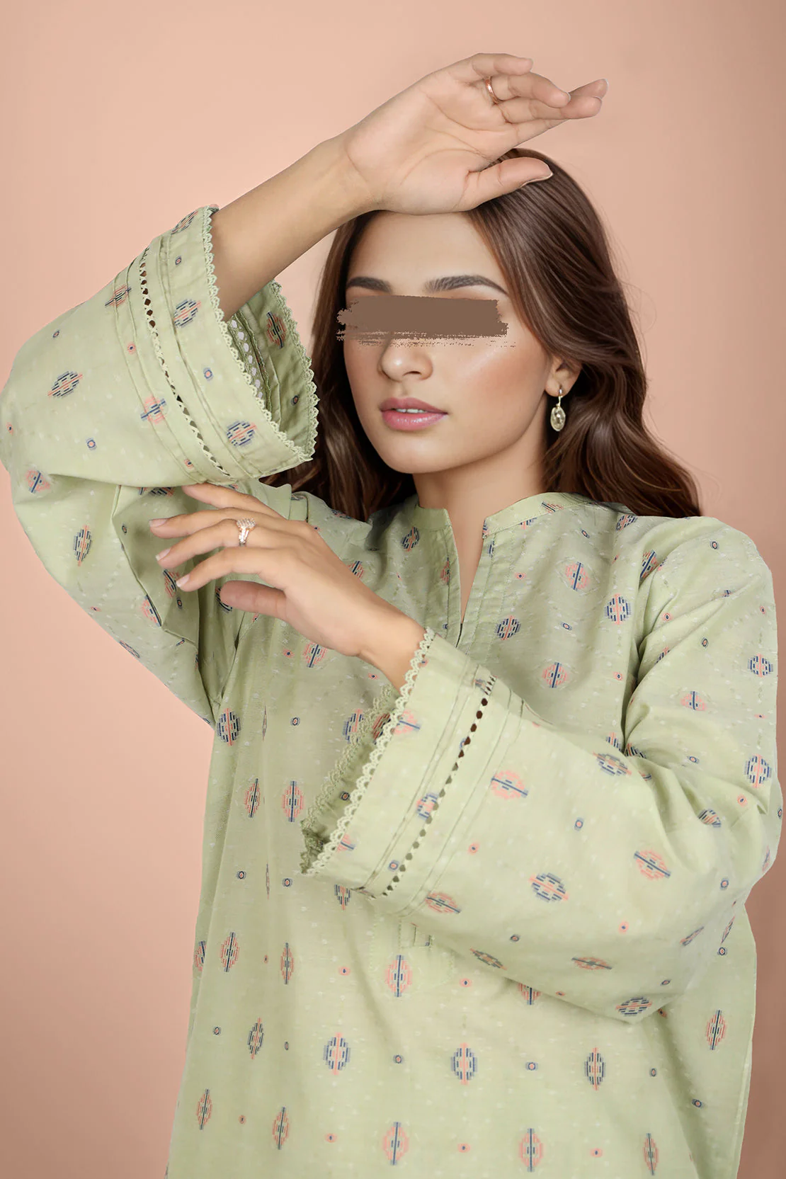 Cotton Jacquard Stitched 2 Piece (Shirt/Trouser) - Image 3