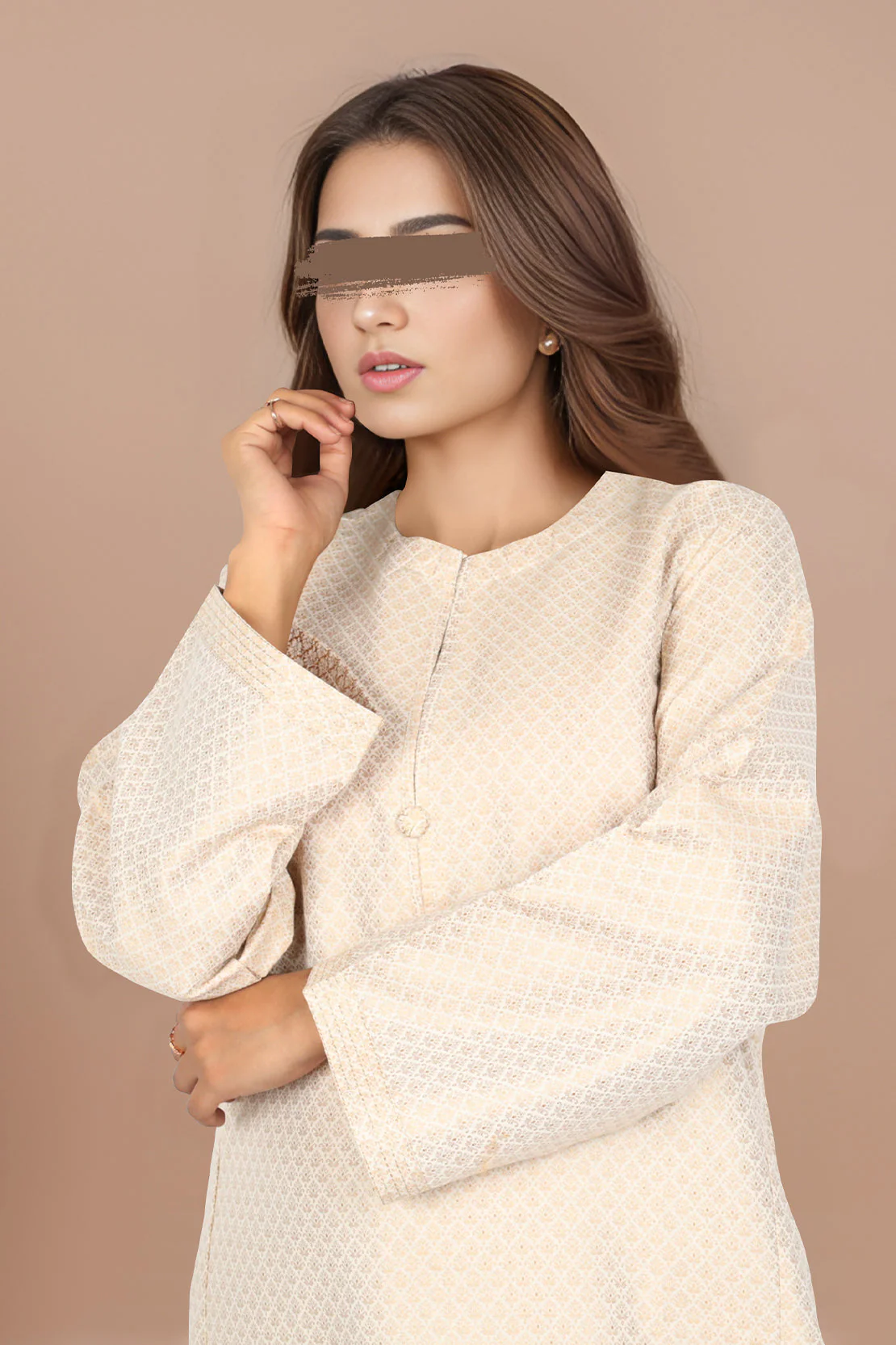 Cotton Jacquard Stitched 2 Piece (Shirt/Trouser) - Image 3