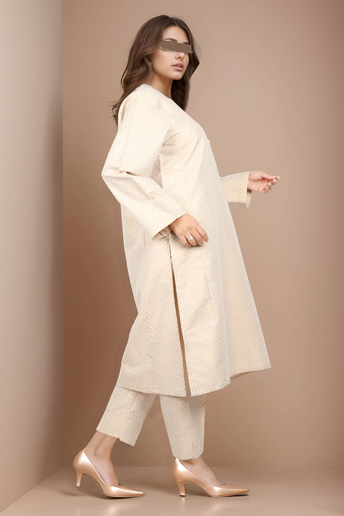 Cotton Jacquard Stitched 2 Piece (Shirt/Trouser) - Image 4