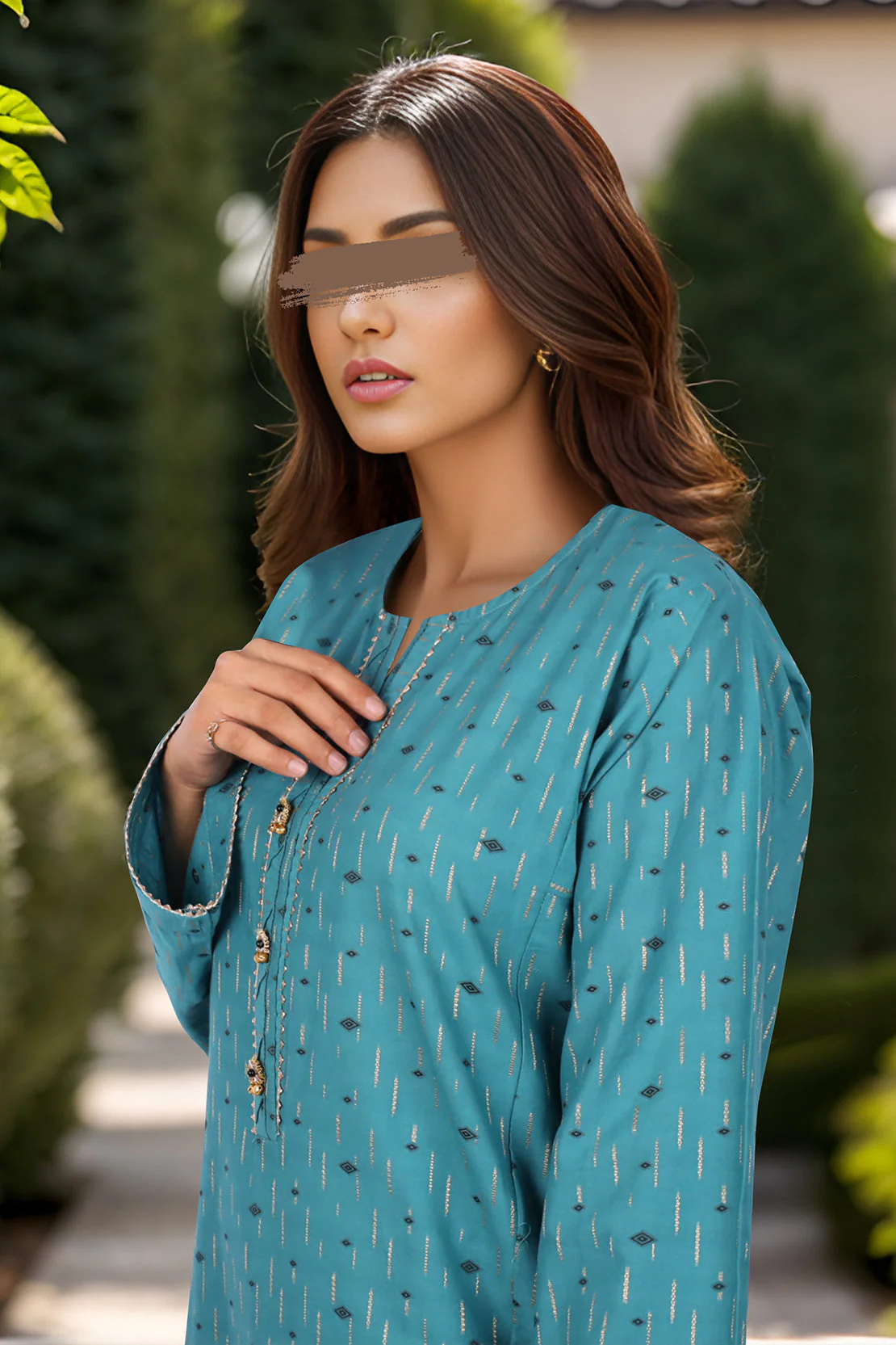 Cotton Jacquard Stitched 2 Piece (Shirt/Trouser) - Image 3