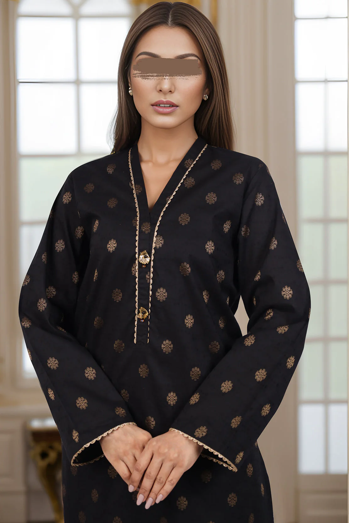 Cotton Jacquard Stitched 2 Piece (Shirt/Trouser) - Image 2