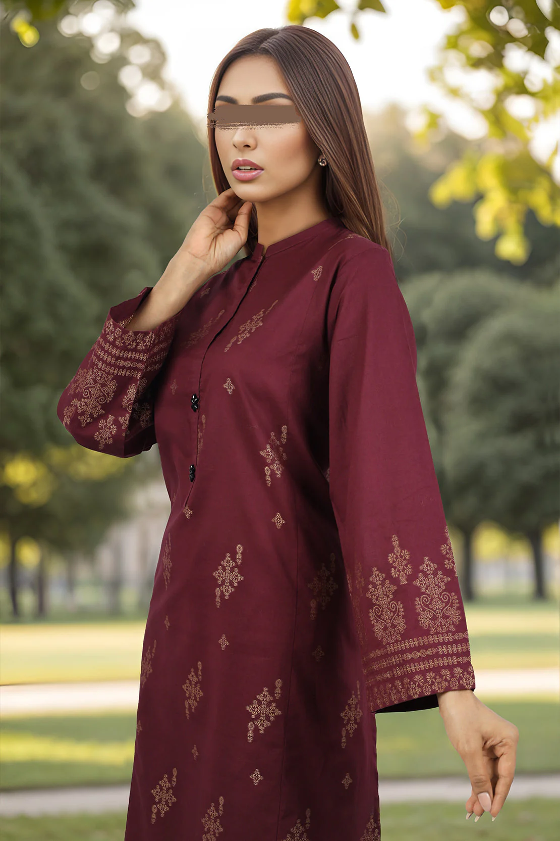 Cotton Jacquard Stitched 2 Piece (Shirt/Trouser) - Image 3