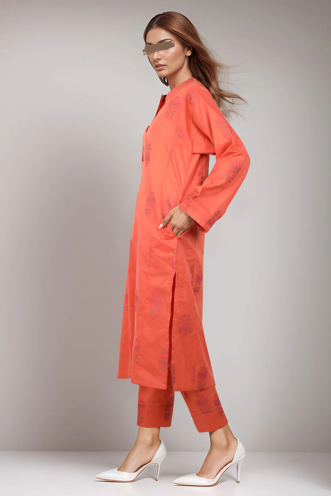 Cotton Jacquard Stitched 2 Piece (Shirt/Trouser) - Image 3
