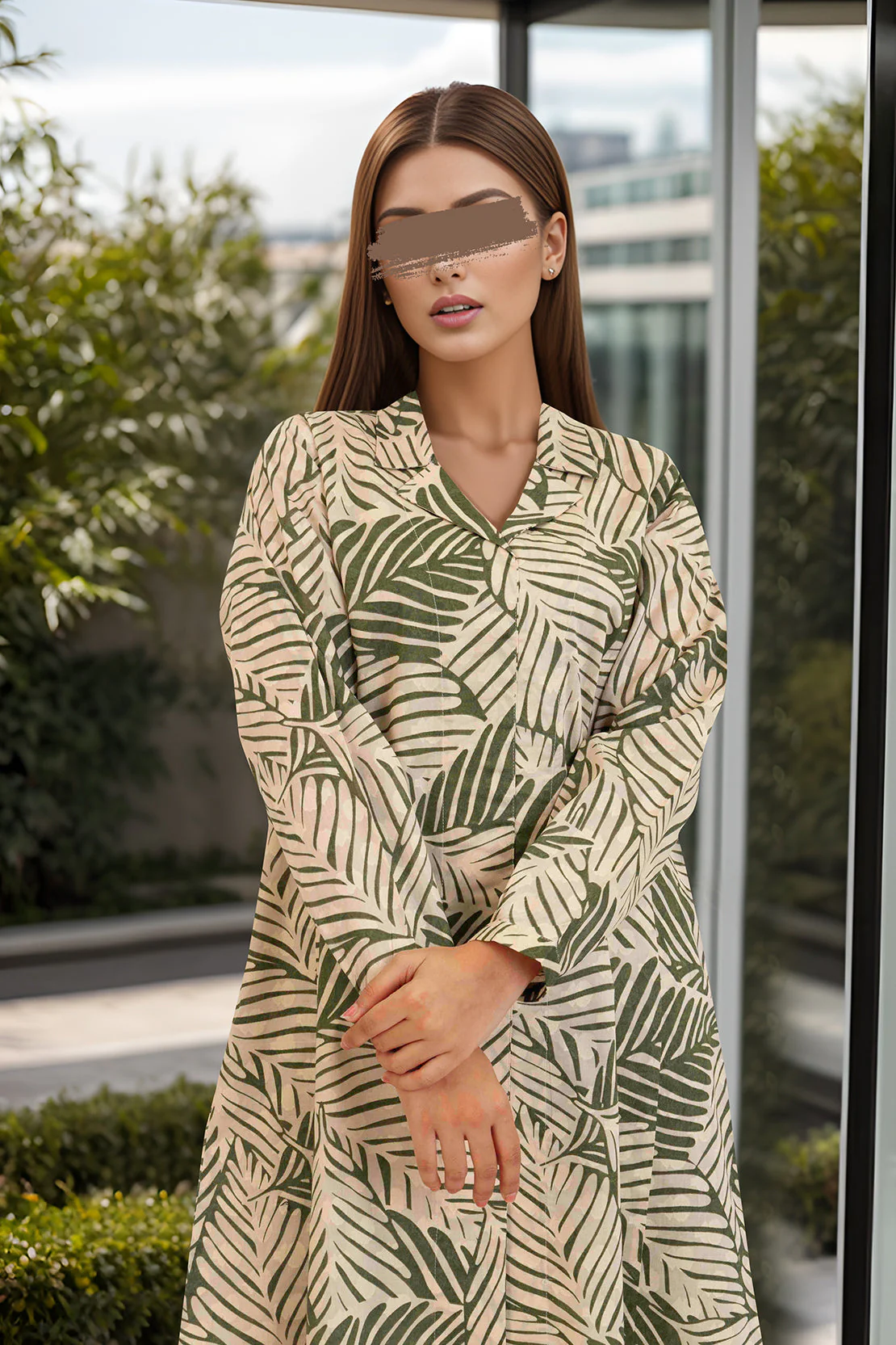 Cotton Jacquard Stitched 2 Piece (Shirt/Trouser) - Image 3