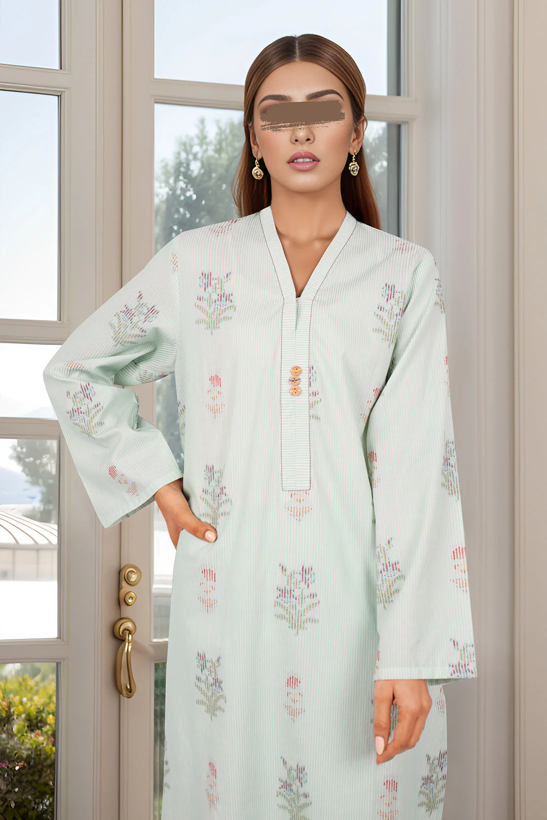 Cotton Jacquard Stitched 2 Piece (Shirt/Trouser) - Image 3