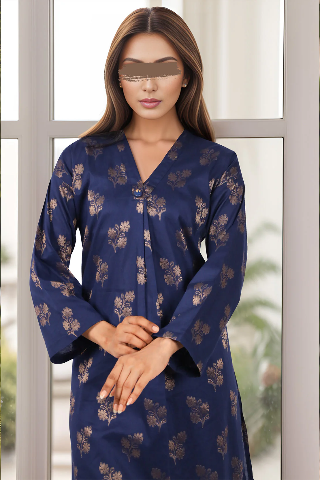 Cotton Jacquard Stitched 2 Piece (Shirt/Trouser) - Image 3