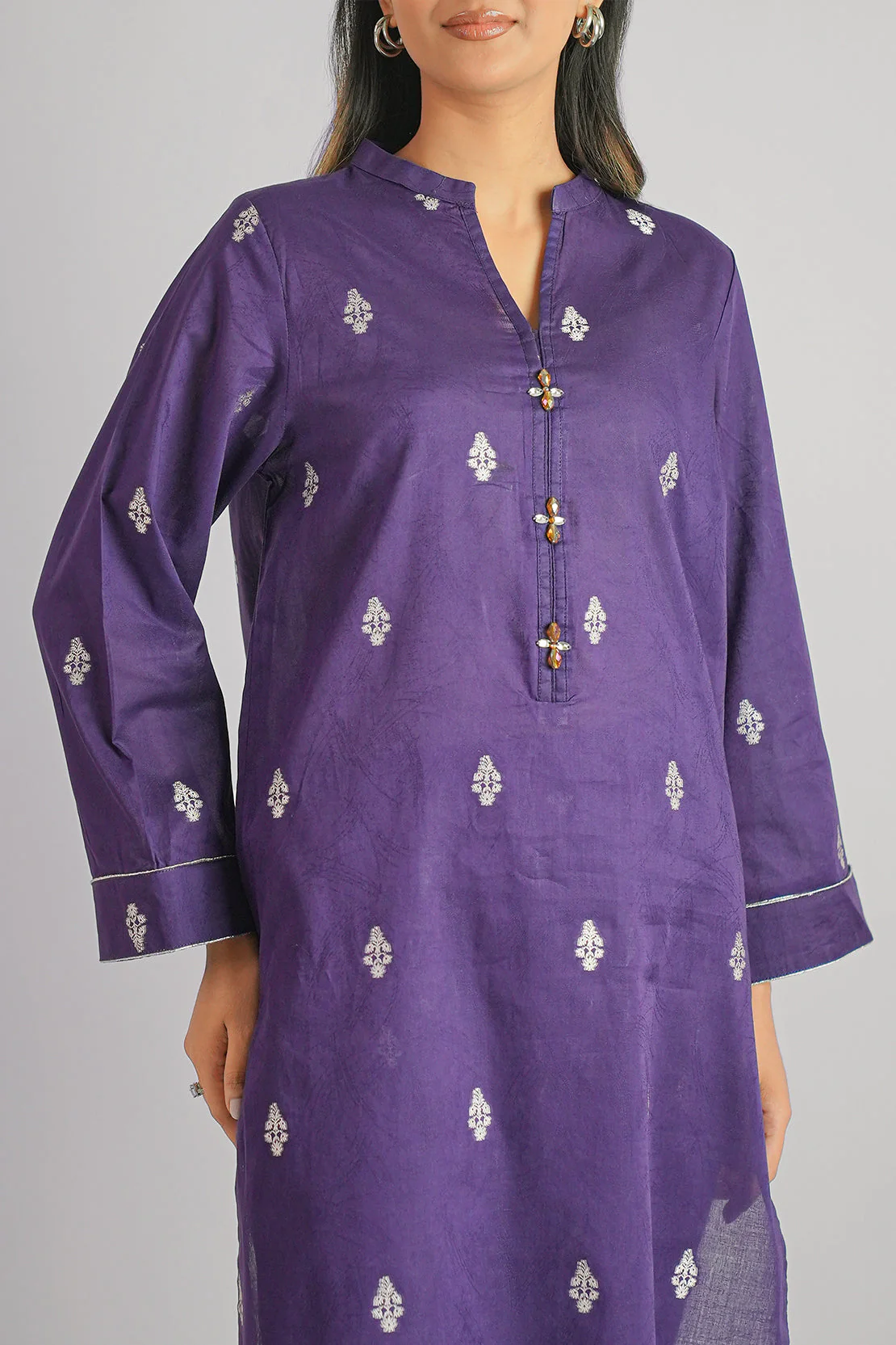Cotton Jacquard Stitched 2 Piece (Shirt/Trouser)