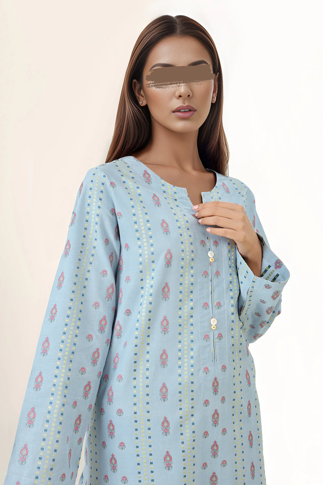 Cotton Jacquard Stitched 2 Piece (Shirt/Trouser) - Image 2