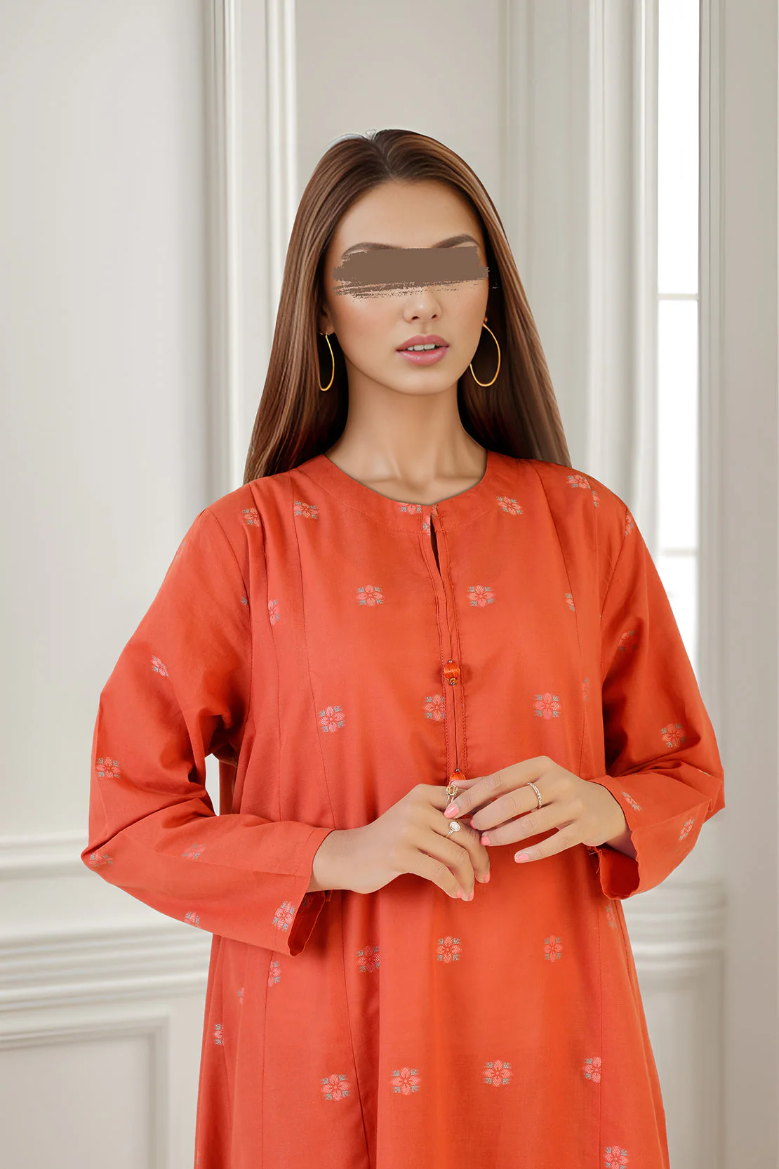 Cotton Jacquard Stitched 2 Piece (Shirt/Trouser) - Image 3