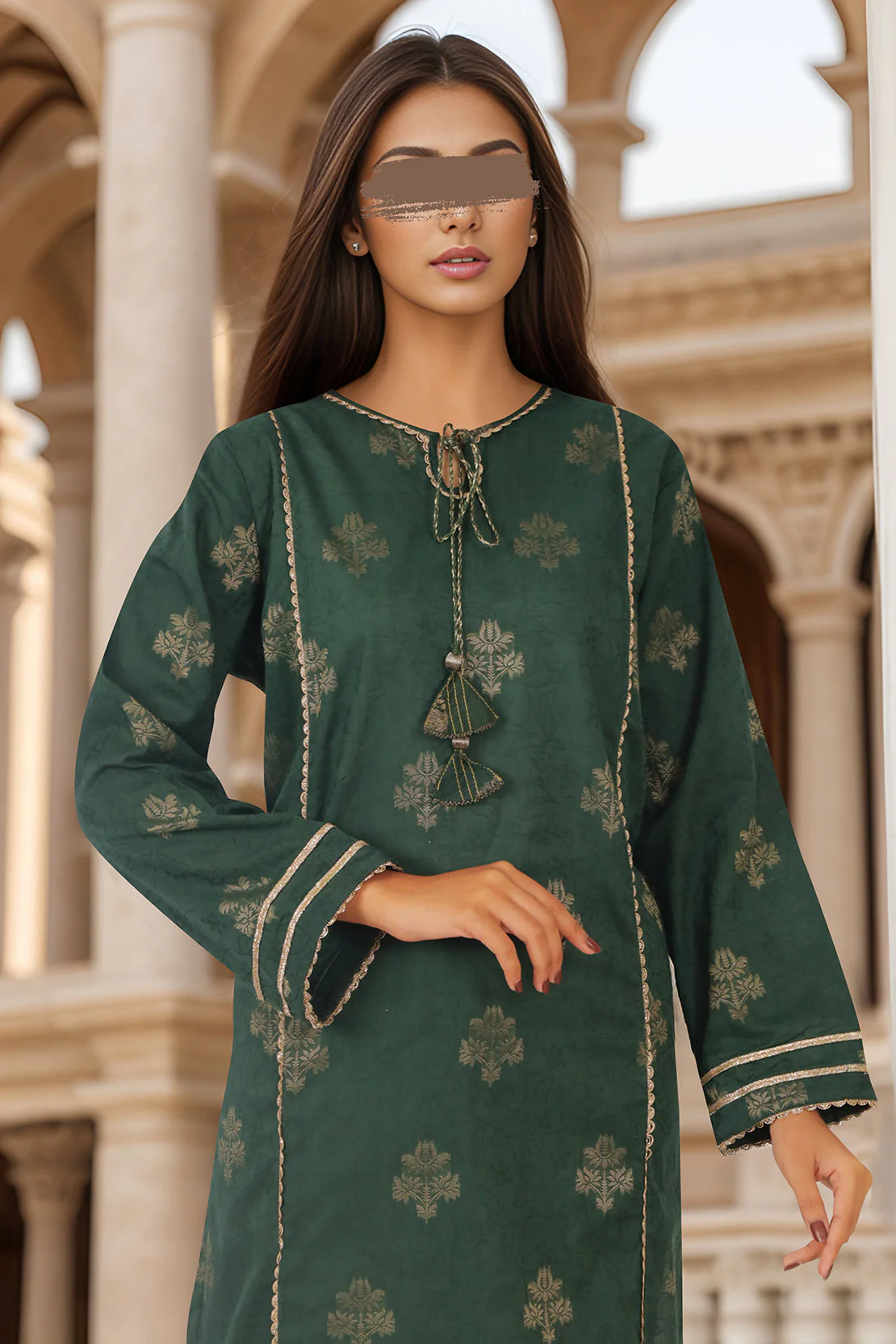 Cotton Jacquard Stitched 2 Piece (Shirt/Trouser) - Image 2