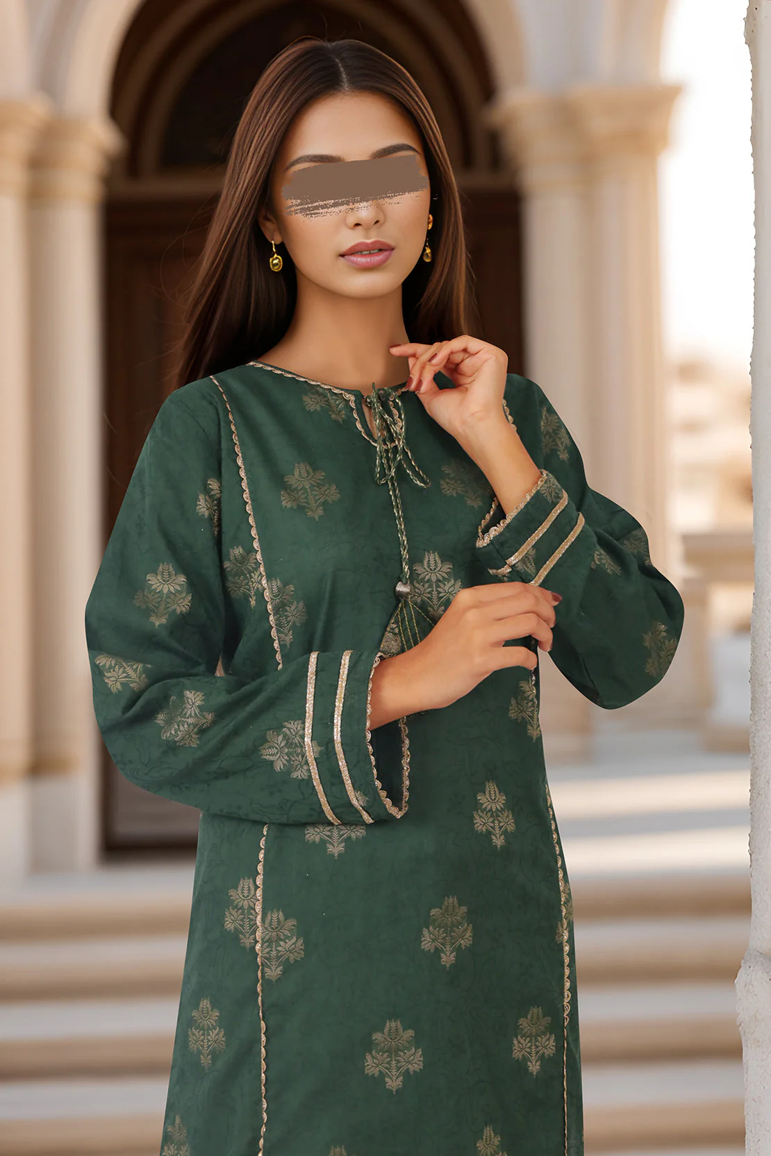 Cotton Jacquard Stitched 2 Piece (Shirt/Trouser) - Image 3