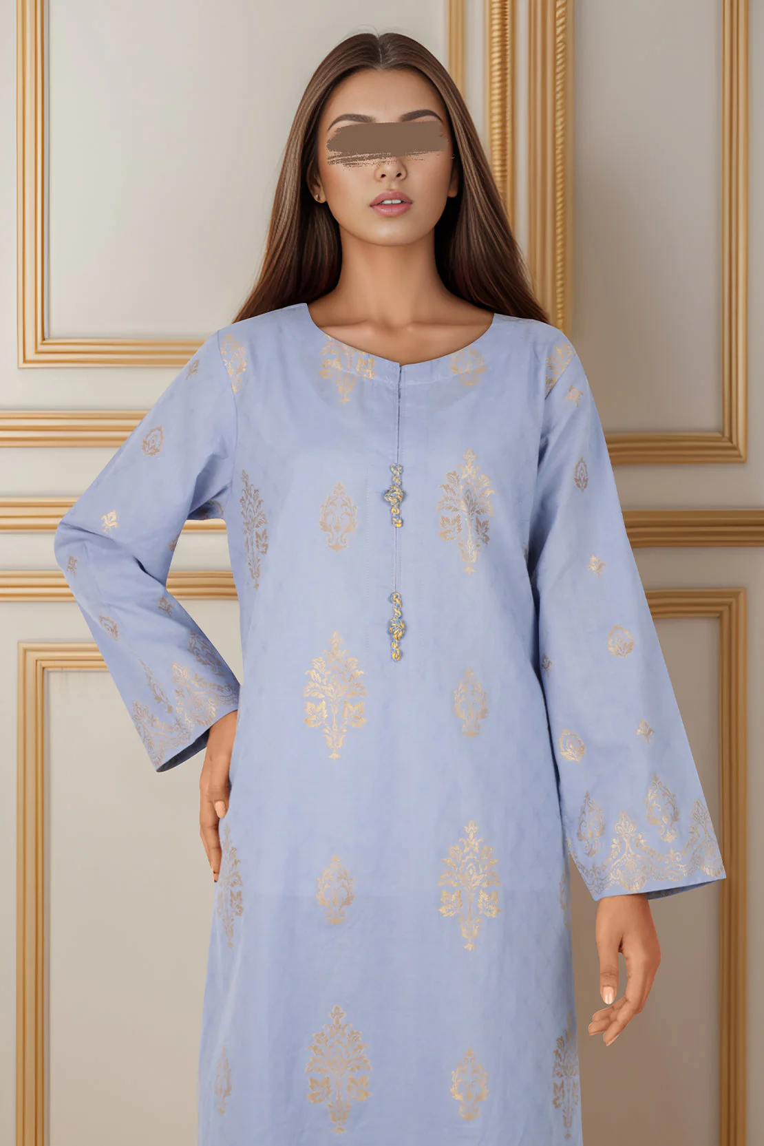 Cotton Jacquard Stitched 2 Piece (Shirt/Trouser) - Image 4