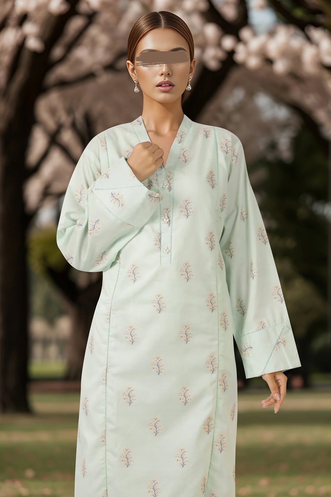 Cotton Jacquard Stitched 2 Piece (Shirt/Trouser) - Image 2