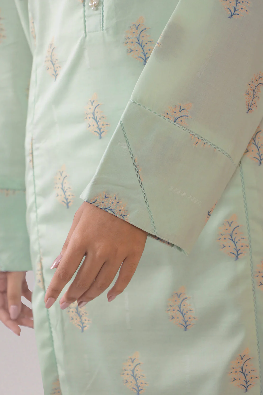 Cotton Jacquard Stitched 2 Piece (Shirt/Trouser) - Image 3