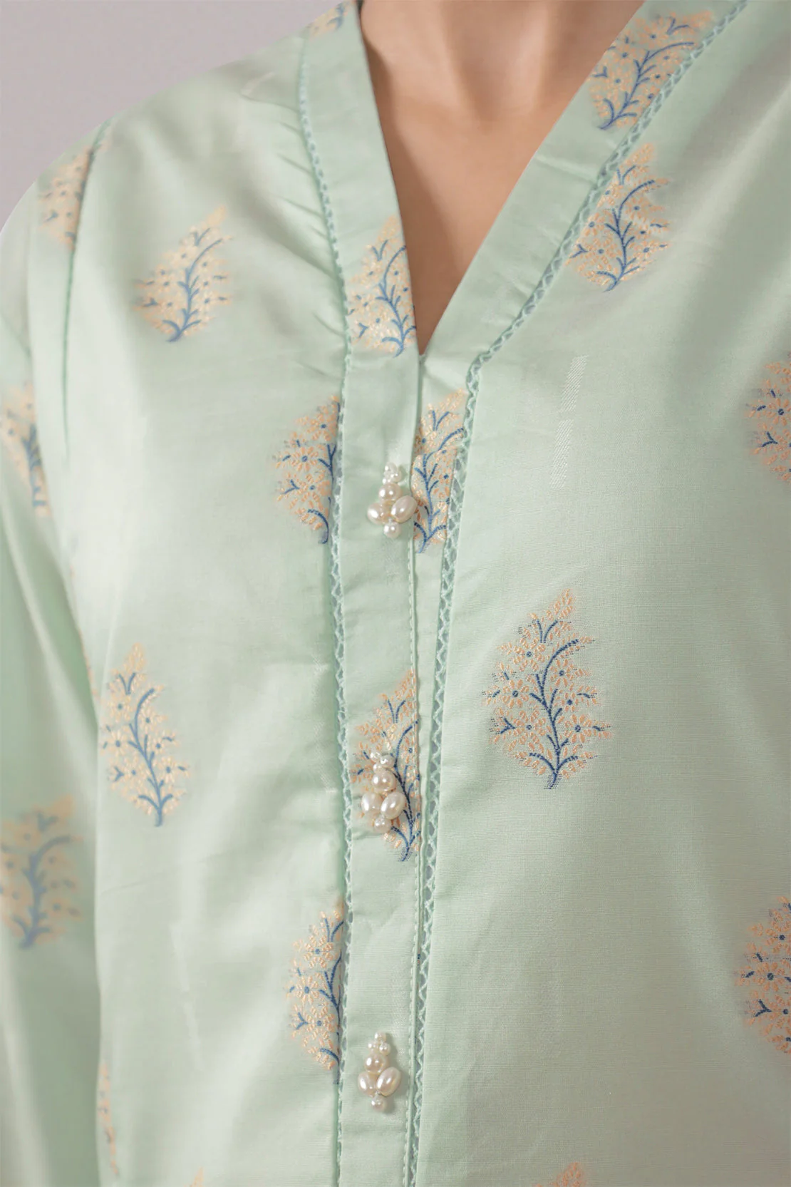 Cotton Jacquard Stitched 2 Piece (Shirt/Trouser) - Image 4