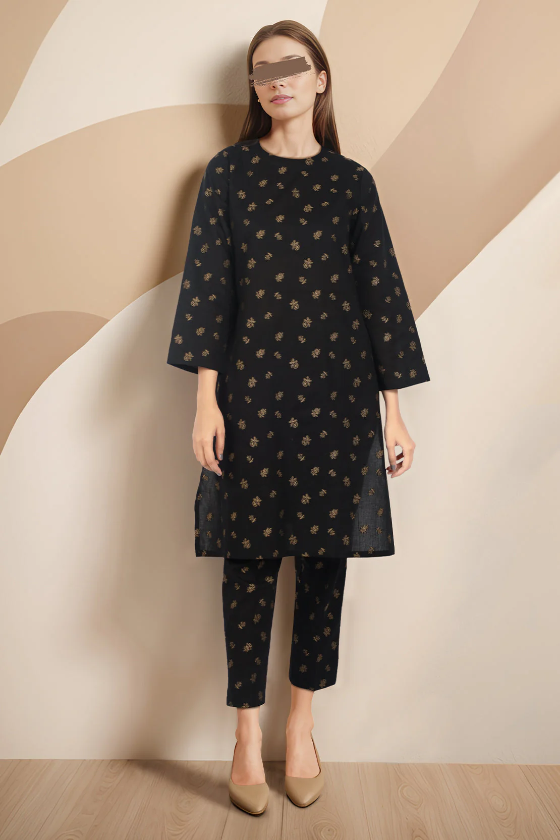 Cotton Jacquard Stitched 2 Piece (Shirt/Trouser)