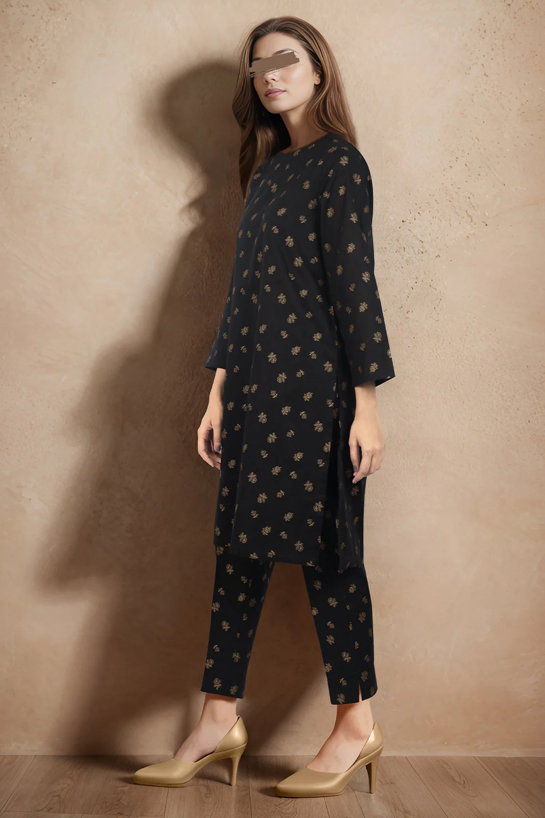 Cotton Jacquard Stitched 2 Piece (Shirt/Trouser) - Image 2