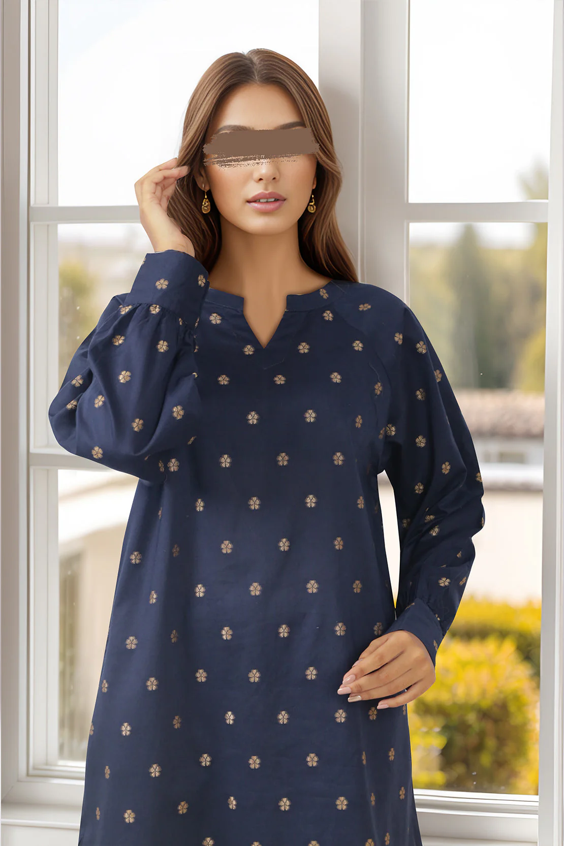 Cotton Jacquard Stitched 2 Piece (Shirt/Trouser) - Image 4