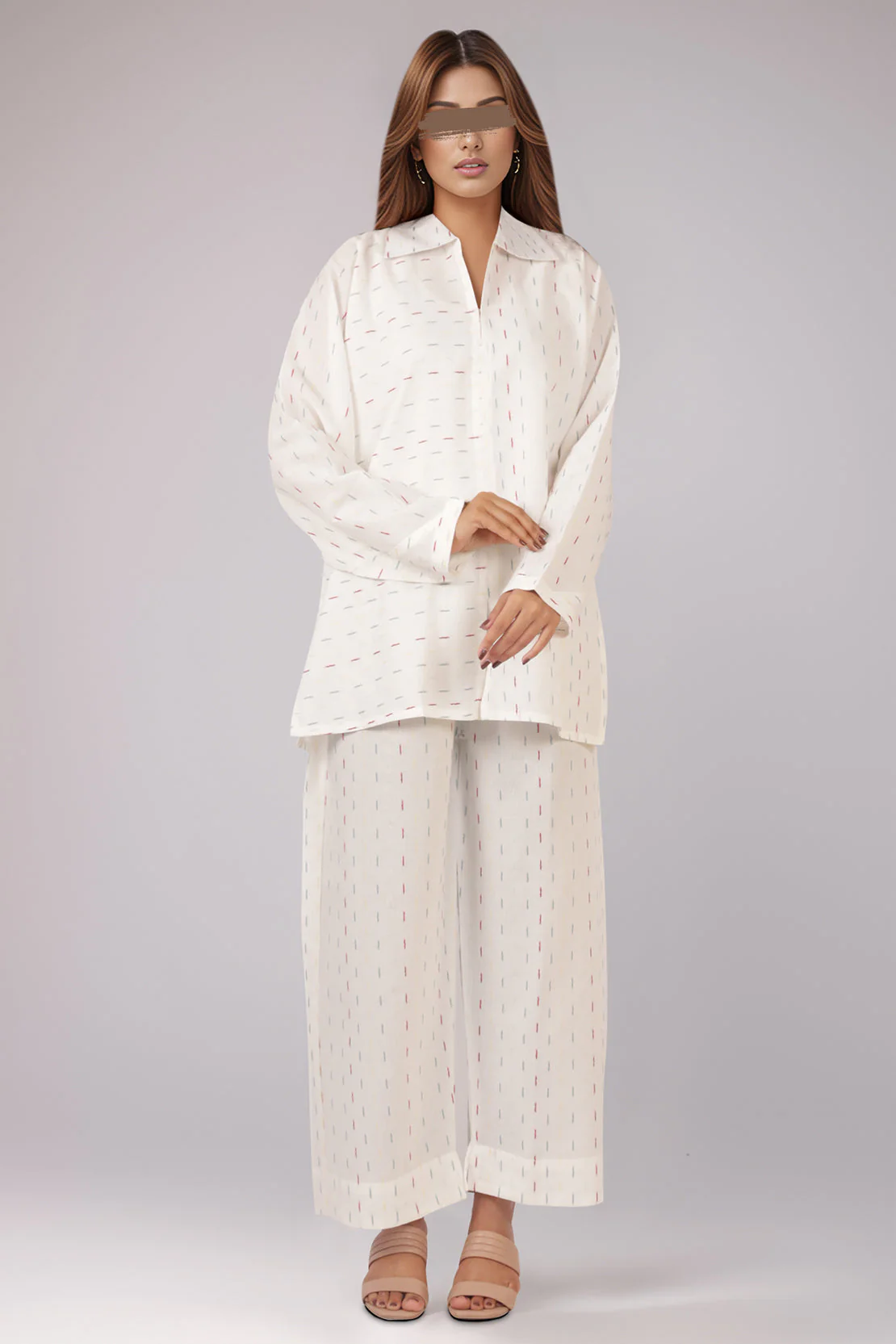 Cotton Jacquard Stitched 2 Piece (Shirt/Trouser) - Image 4