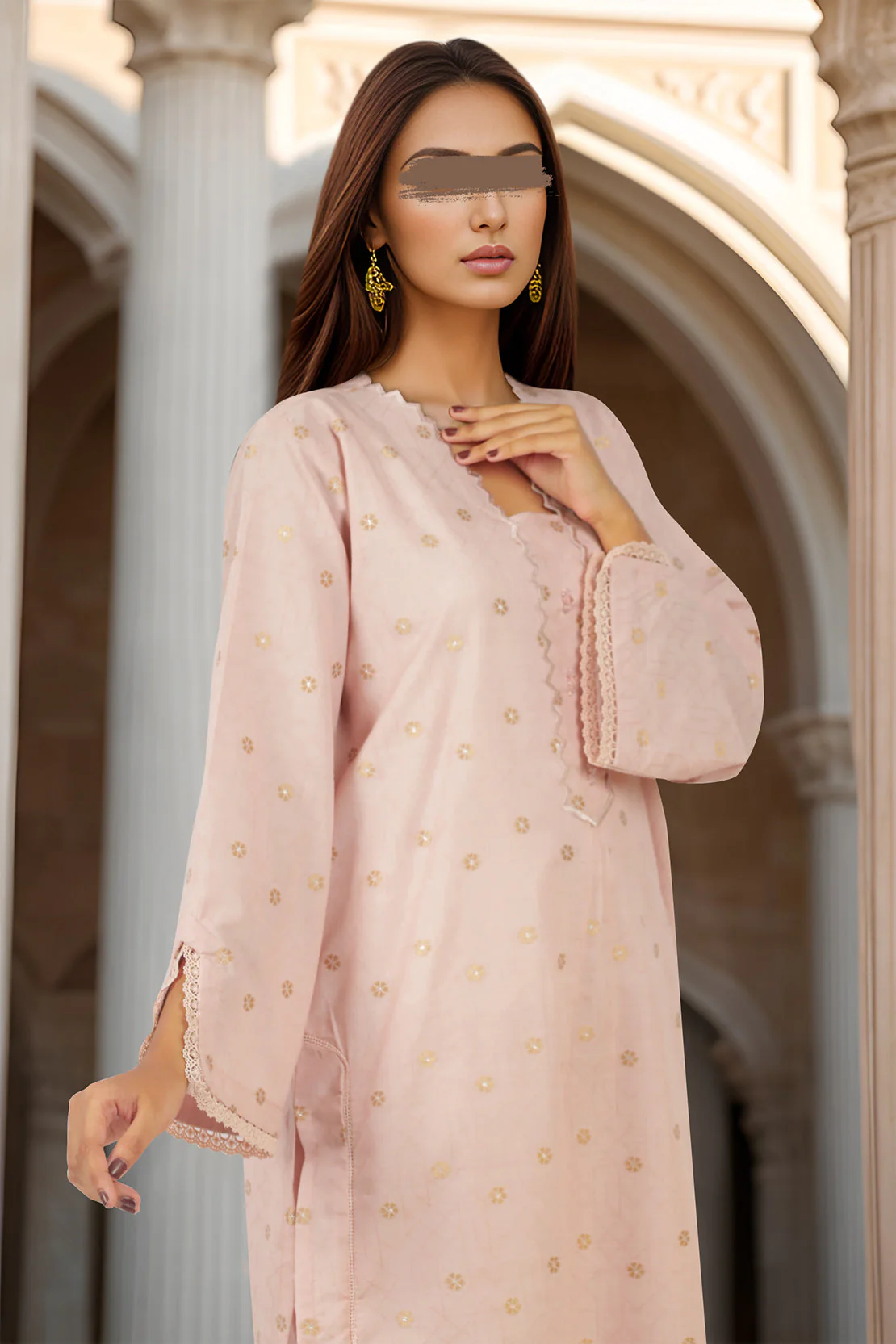 Cotton Jacquard Stitched 2 Piece (Shirt/Trouser) - Image 3