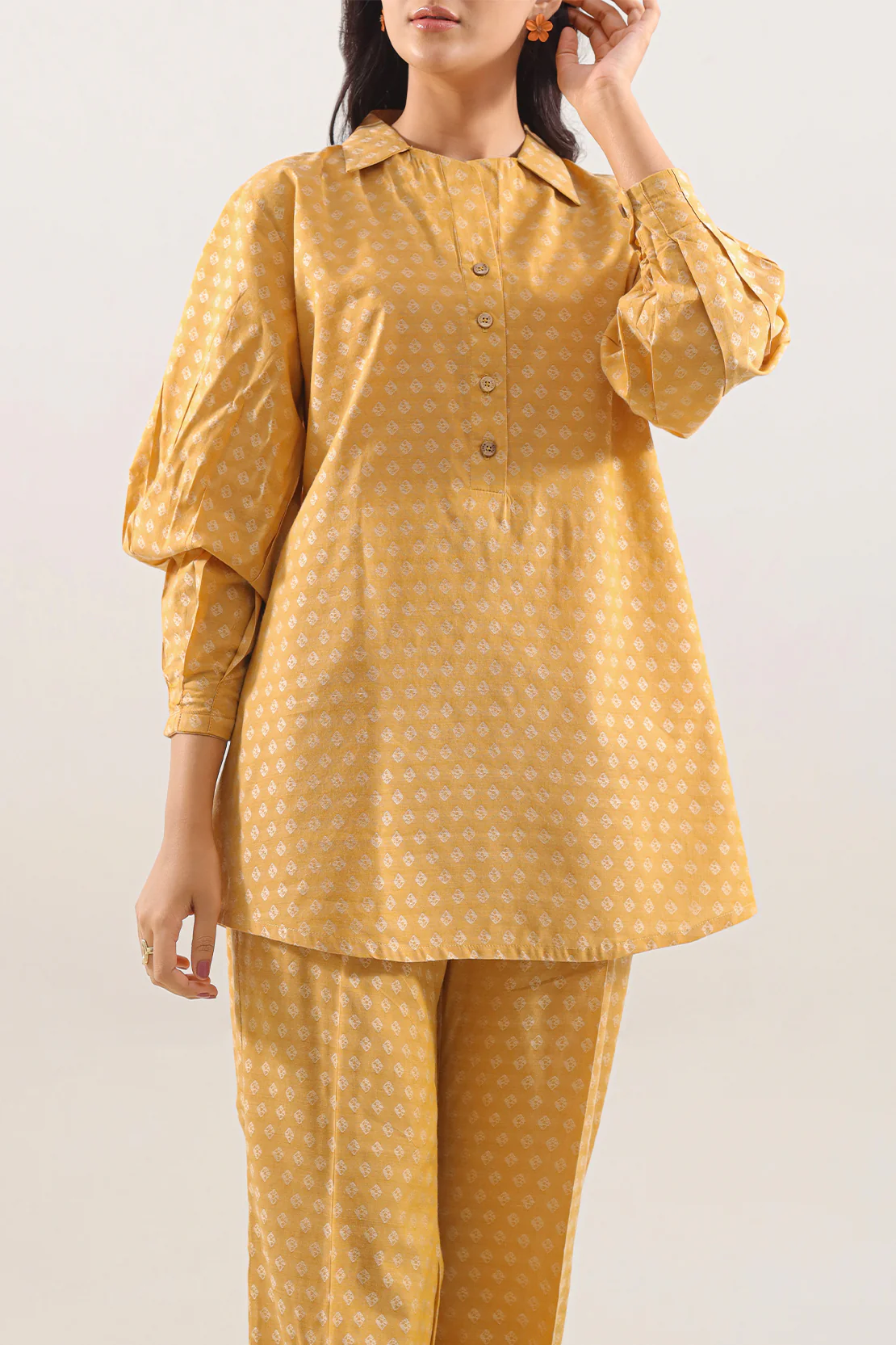 Cotton Jacquard Stitched 2 Piece (Shirt/Trouser) - Image 2