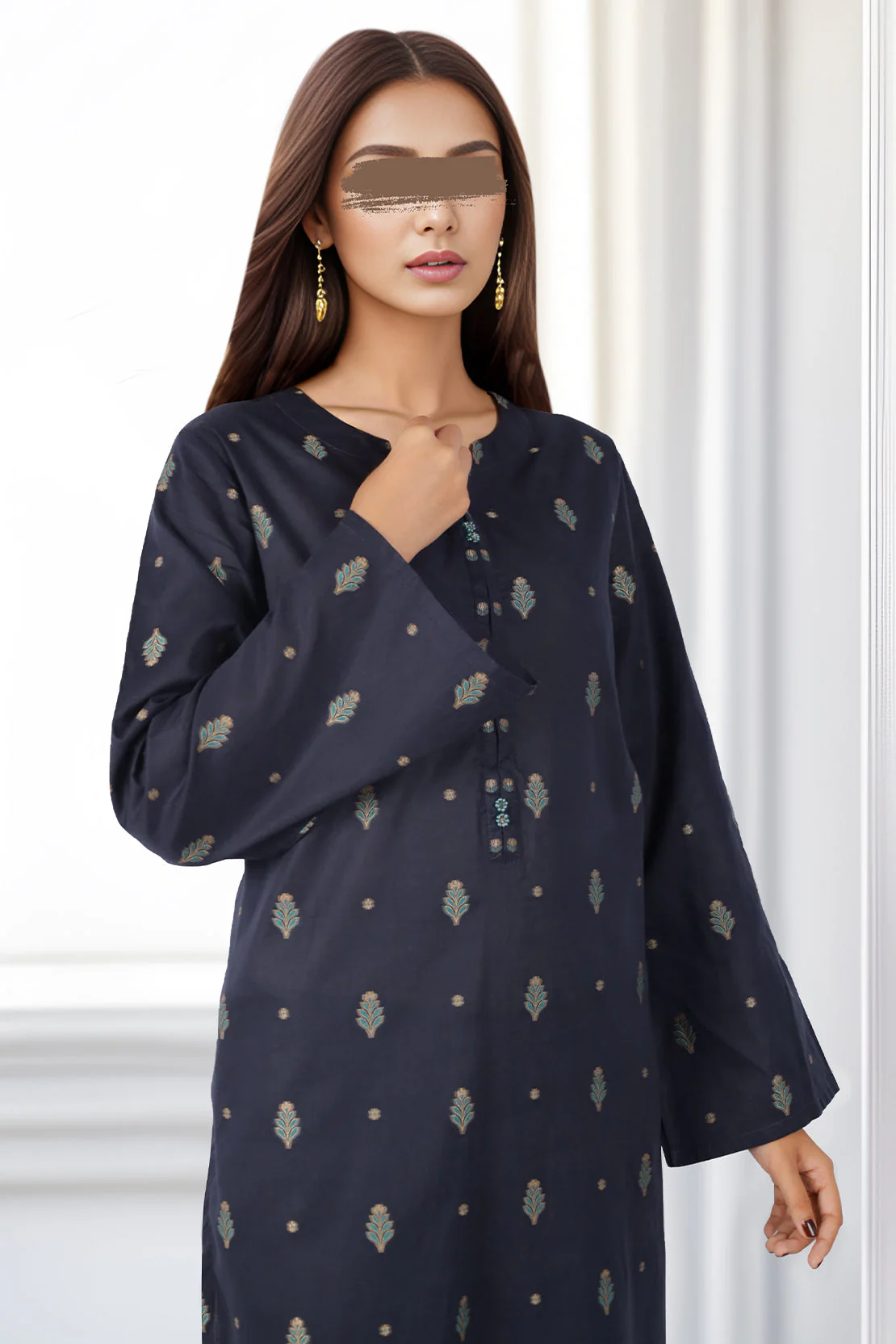 Cotton Jacquard Stitched 2 Piece (Shirt/Trouser) - Image 2