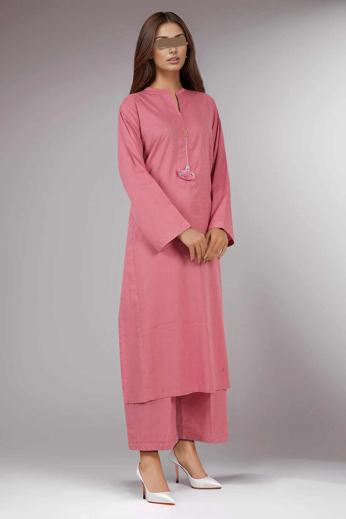 Cotton Jacquard Stitched 2 Piece (Shirt/Trouser) - Image 2