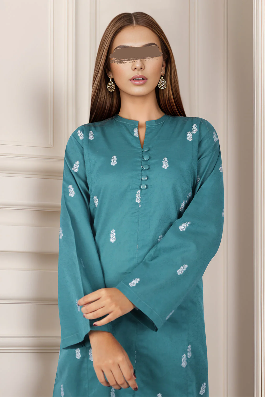 Cotton Jacquard Stitched 2 Piece (Shirt/Trouser) - Image 3