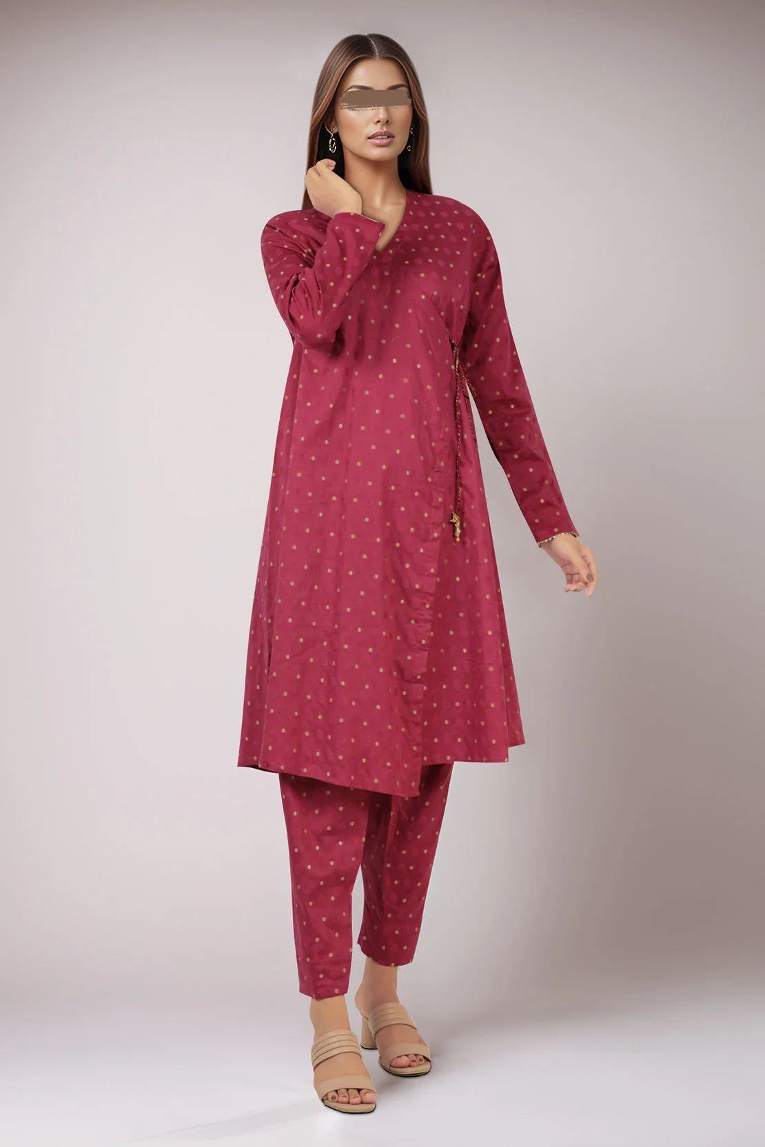 Cotton Jacquard Stitched 2 Piece (Shirt/Trouser) - Image 3