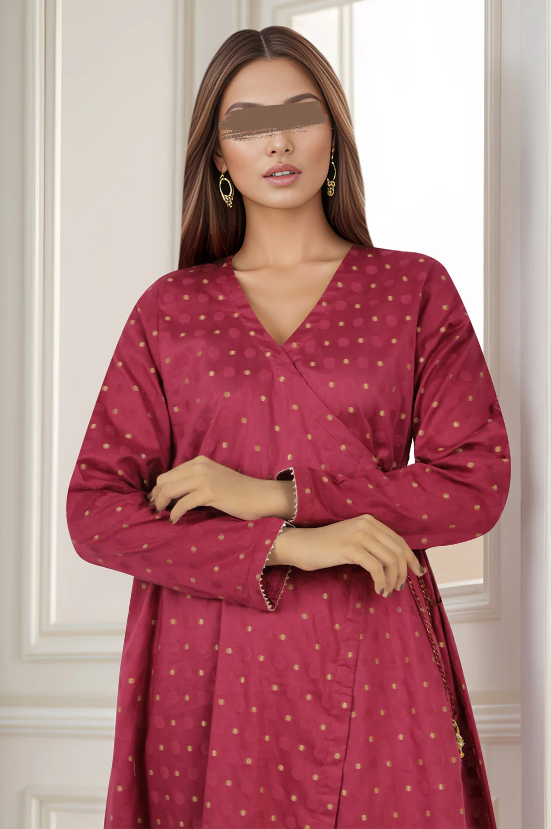 Cotton Jacquard Stitched 2 Piece (Shirt/Trouser) - Image 4