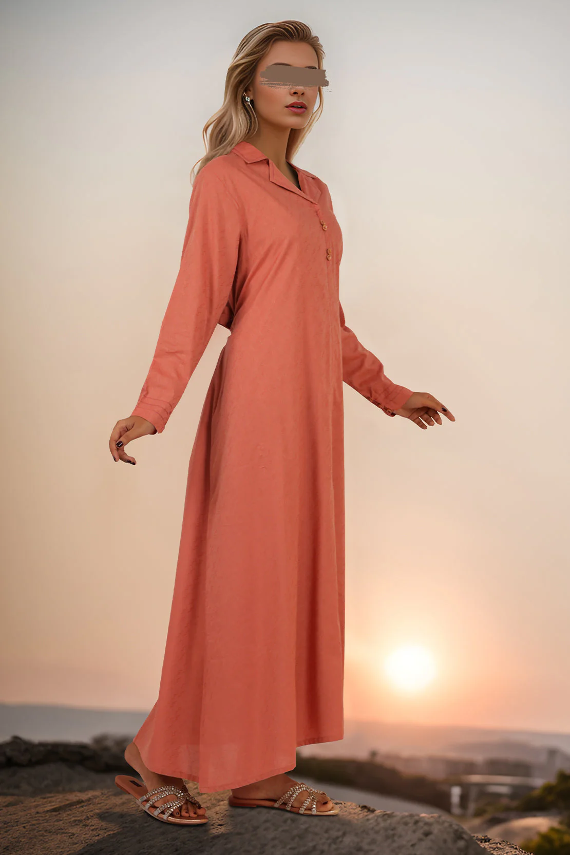 Cotton Jacquard Stitched 2 Piece (Shirt/Trouser) - Image 2