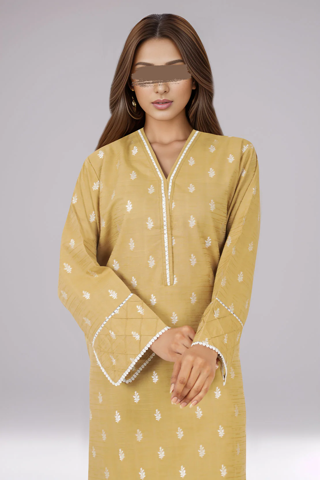 Cotton Jacquard Stitched 2 Piece (Shirt/Trouser) - Image 2