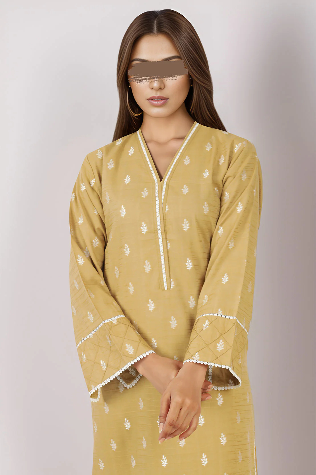Cotton Jacquard Stitched 2 Piece (Shirt/Trouser) - Image 3