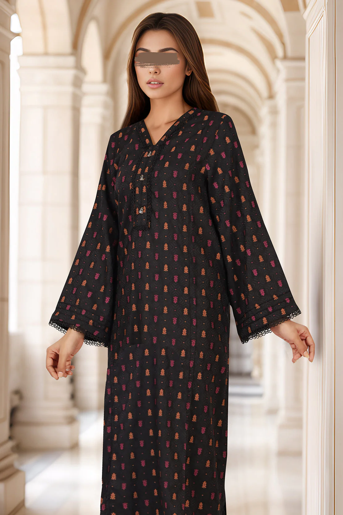 Cotton Jacquard Stitched 2 Piece (Shirt/Trouser) - Image 3