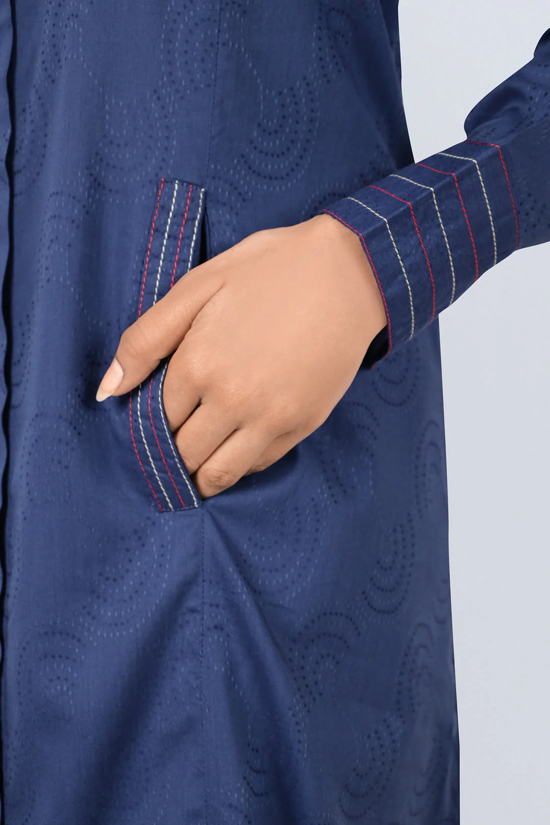 Cotton Jacquard Stitched 2 Piece (Shirt/Trouser) - Image 3