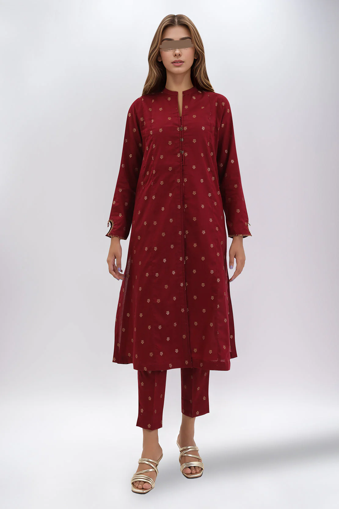 Cotton Jacquard Stitched 2 Piece (Shirt/Trouser)