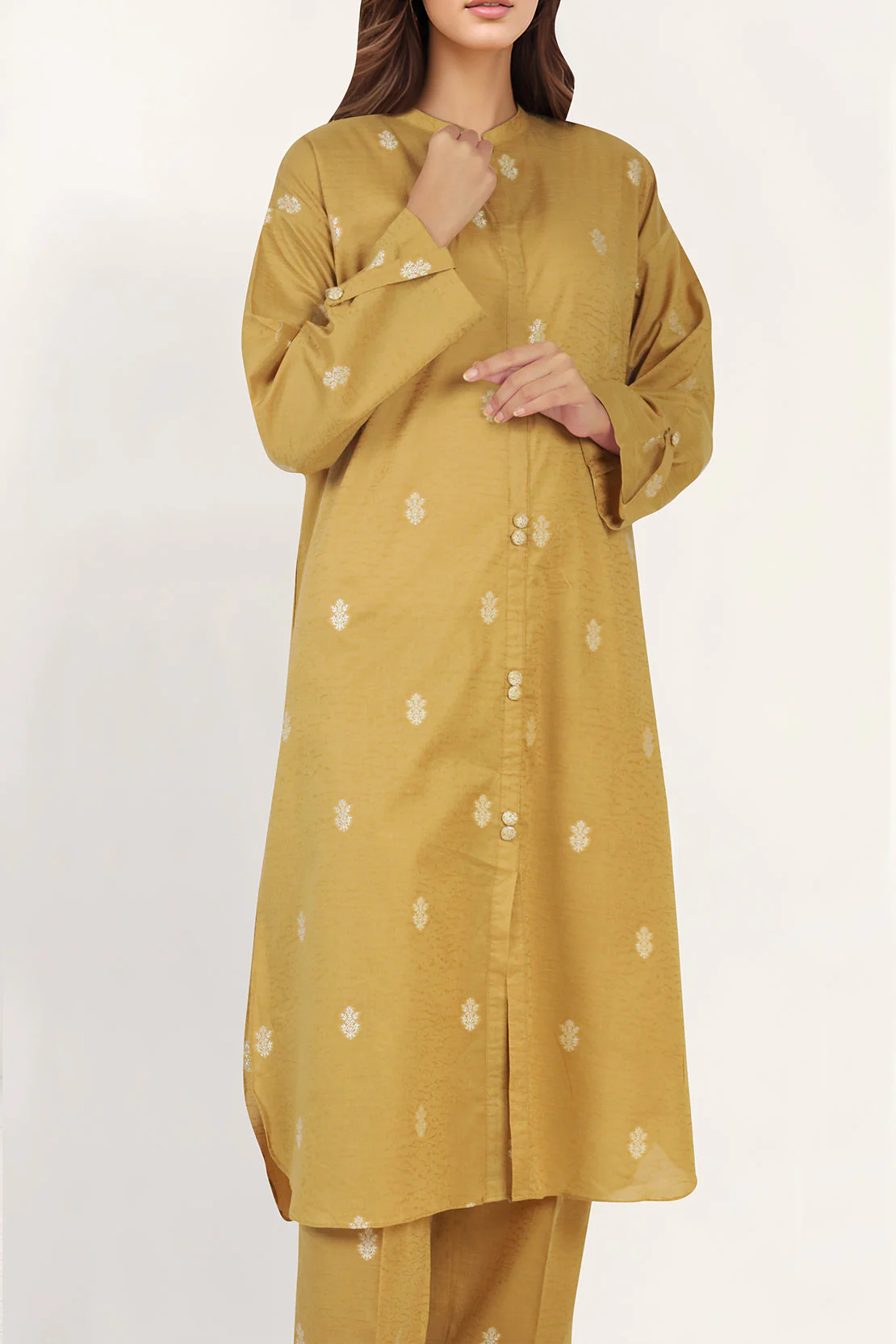 Cotton Jacquard Stitched 2 Piece (Shirt/Trouser) - Image 3