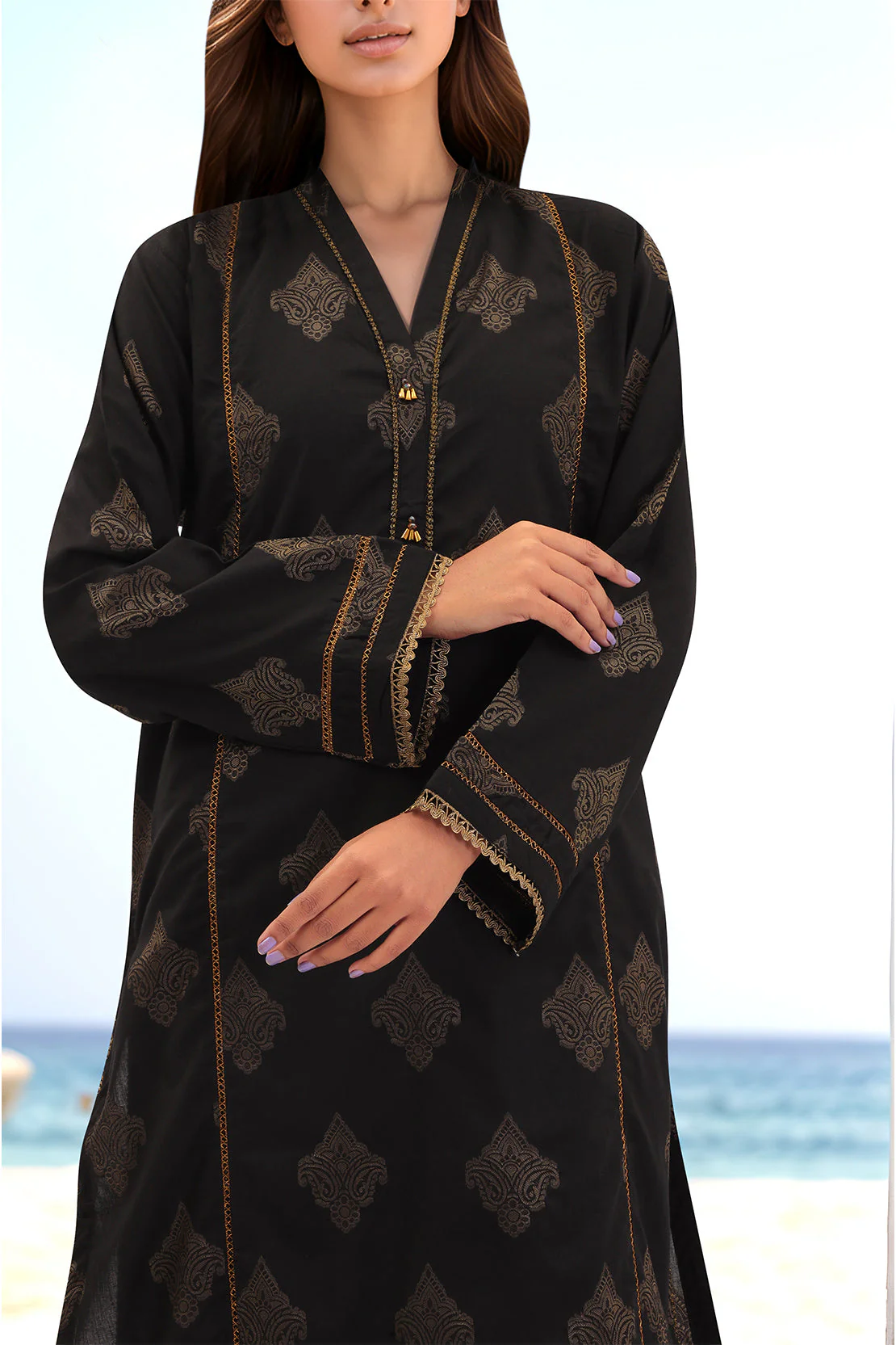 Cotton Jacquard Stitched 2 Piece (Shirt/Trouser) - Image 3