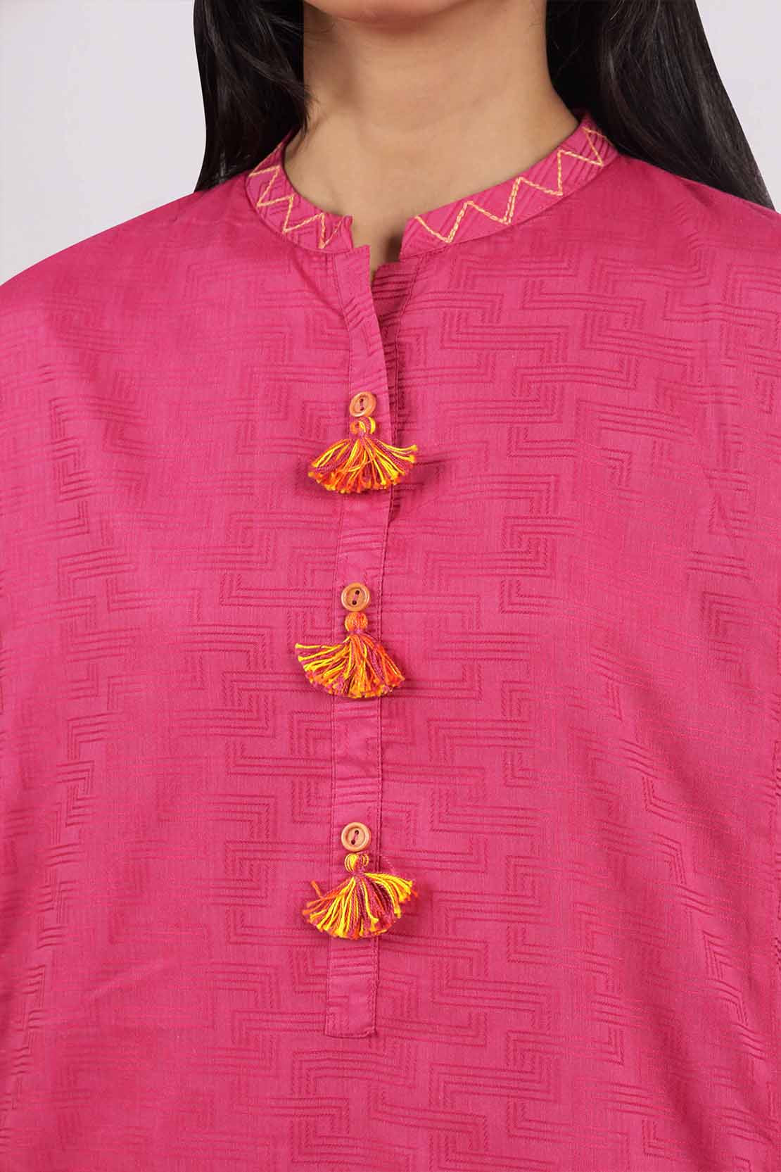 Cotton Jacquard Stitched 2 Piece (Shirt/Trouser) - Image 4