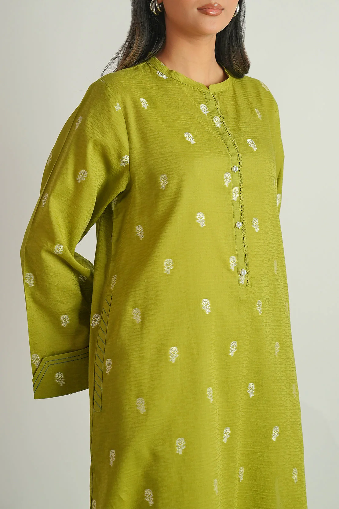 Cotton Jacquard Stitched 2 Piece (Shirt/Trouser) - Image 6