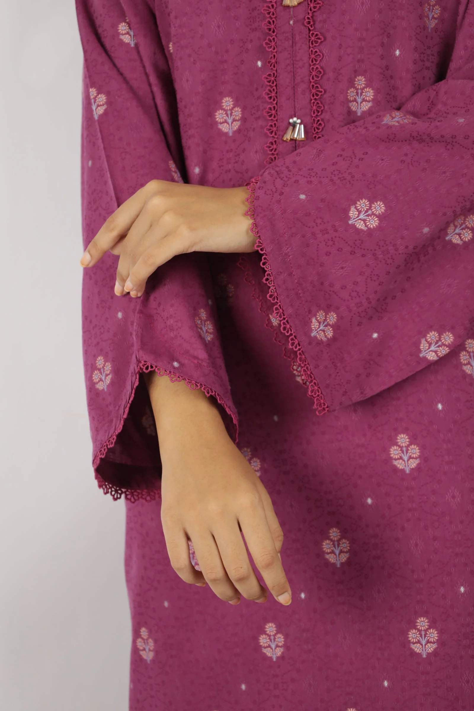 Cotton Jacquard Stitched 2 Piece (Shirt/Trouser) - Image 3